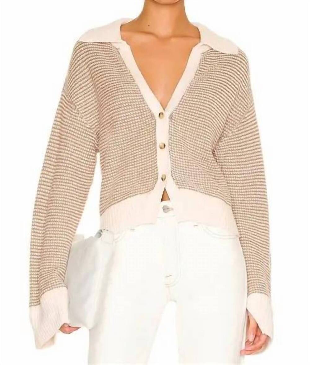 NEW ONE GREY DAY brizo sweater in couscous